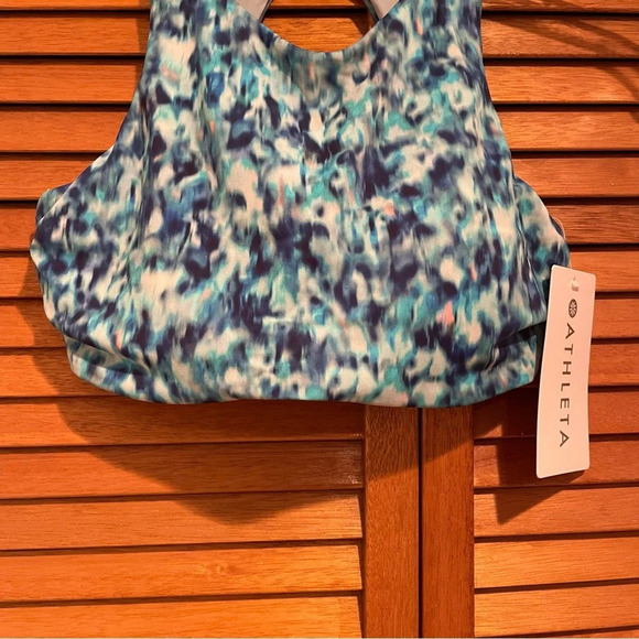 Athleta Women’s Maldives Bra Cup Bikini Top Blue Tie Dye Sz 32B/C - Picture 3 of 6